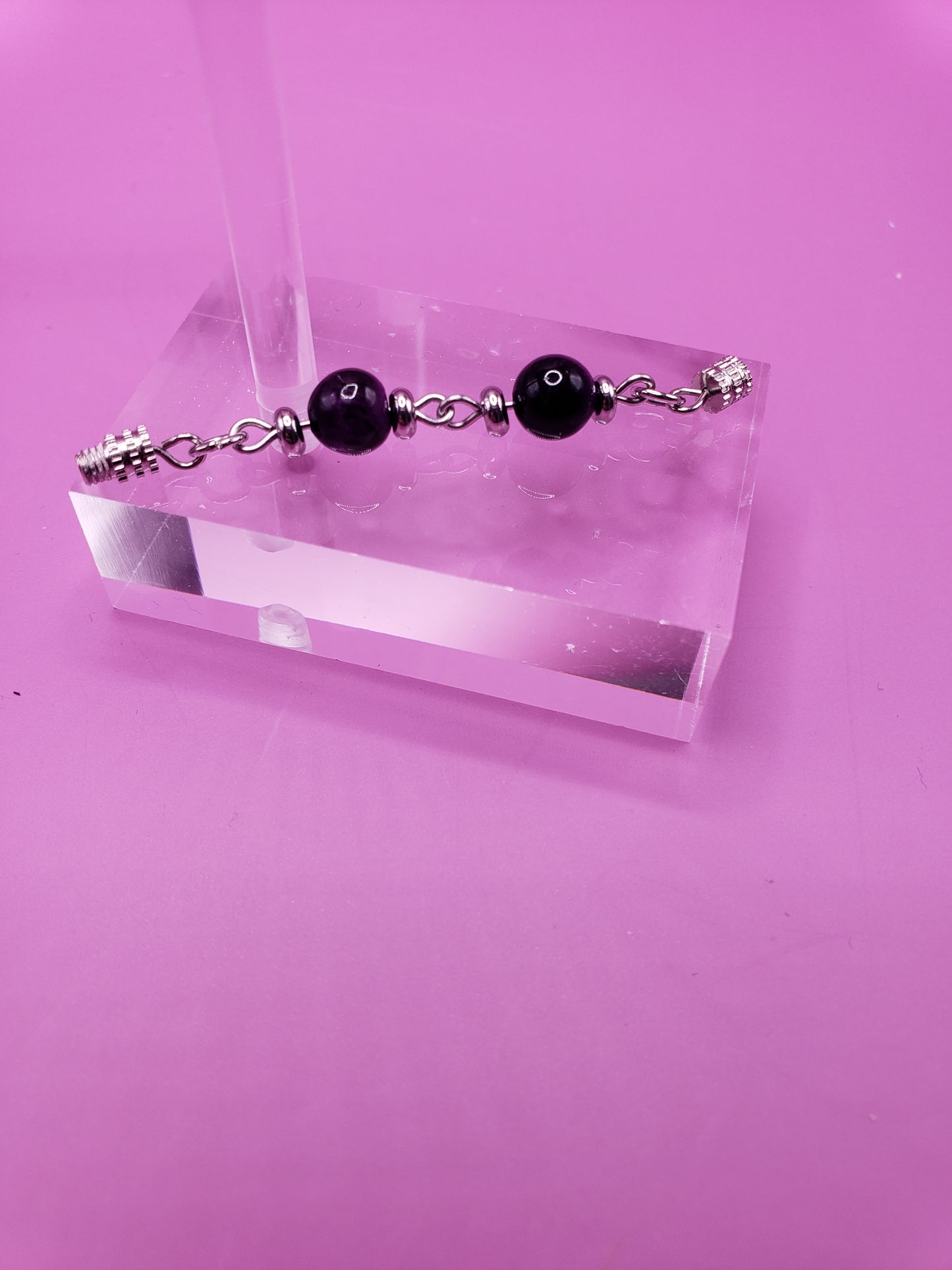 SeaWitch2 Purple and Black Tiger's Eye 2" Necklace Extender