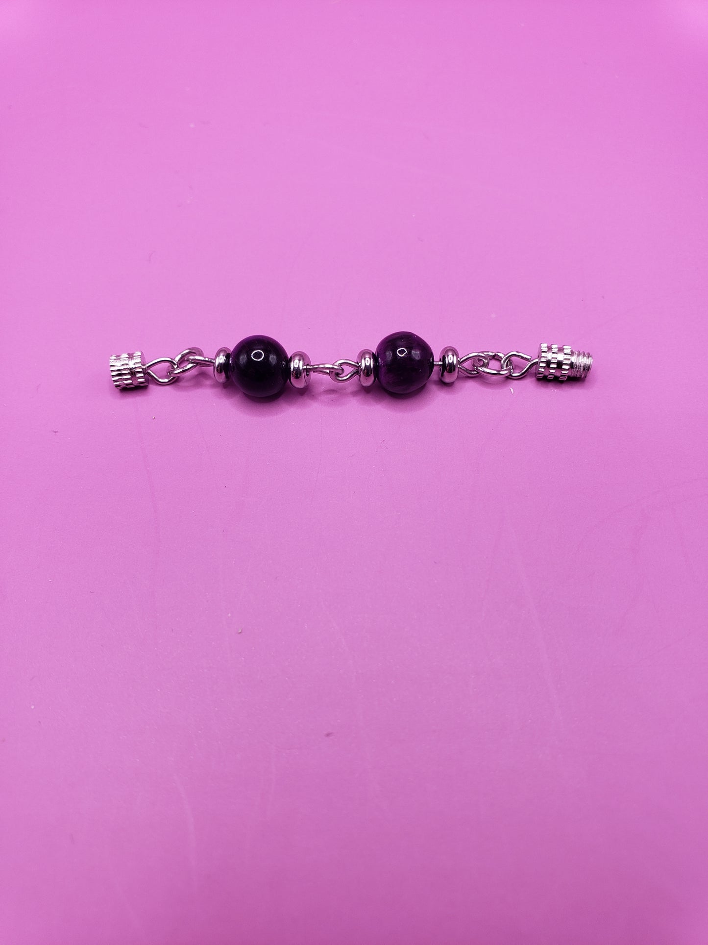 SeaWitch2 Purple and Black Tiger's Eye 2" Necklace Extender